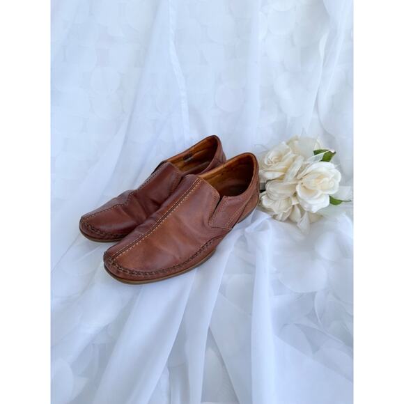 Pikolinos Brown Leather Driving shoes Slip On Loafers Men's 45 US 11-11.5 Spain - Picture 3 of 11